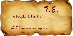 Telegdi Etelka névjegykártya